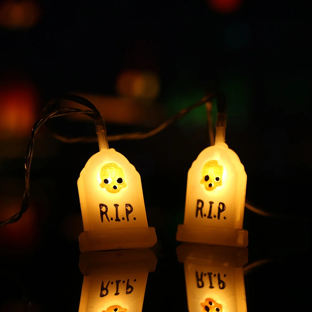 

Halloween String Lights Decor Party Supplies Pumpkin Operated Led Festive Theme Horror Lighting