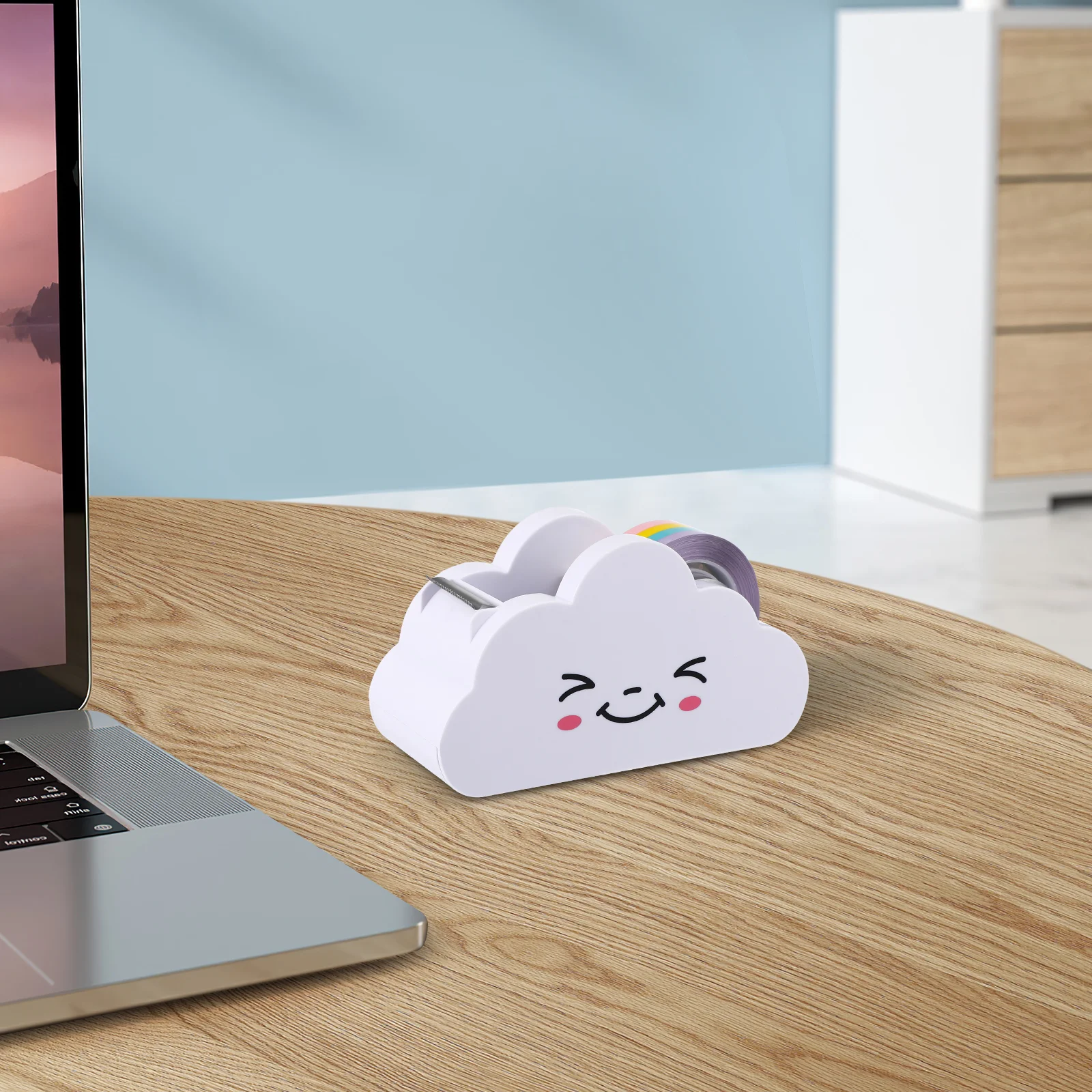 Mini Tape Desktop Stand Rainbow with Dispenser Multiple Student Heavy Duty