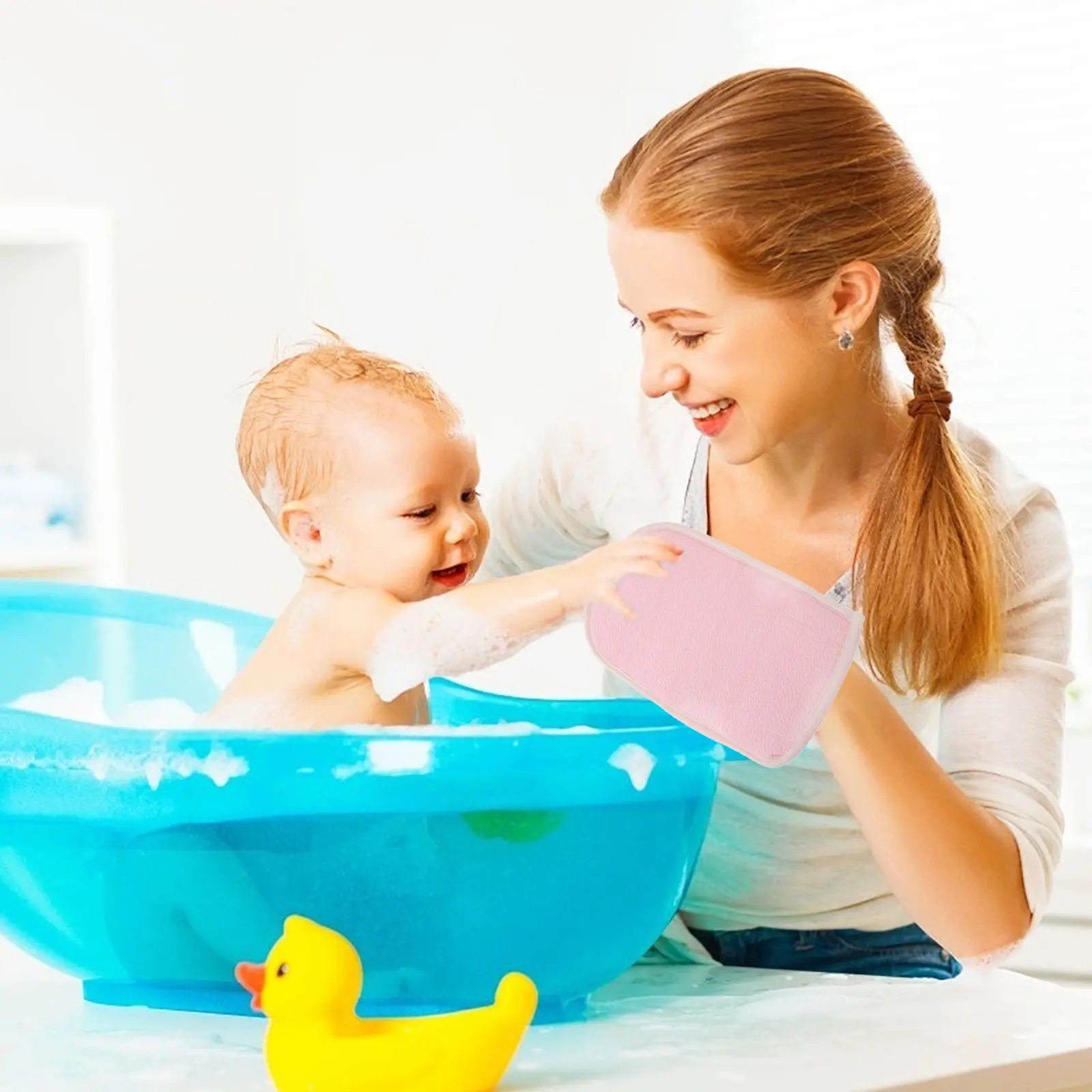 

Набор из 2 отшелушивающих мочалок для душа: мочалка-ремень для спины и массажная перчатка для глубокого очищения, массажа и смягчения кожи, экологичные, с мягкой текстурой