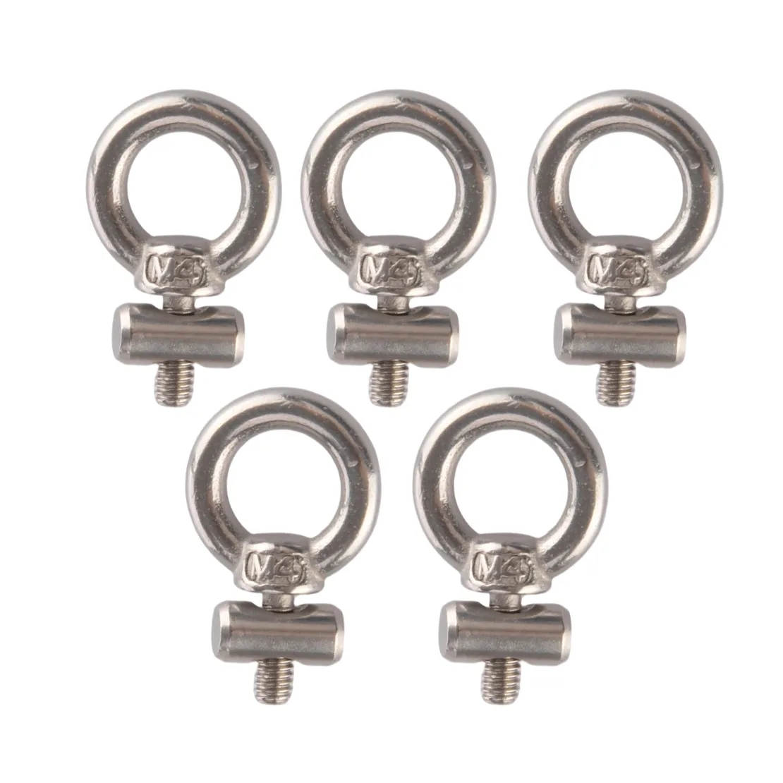 

5pcs Stainless Steel M4 Piping Rail Stopper Ring Silver For RV Camper Awning Tent Sliding Track