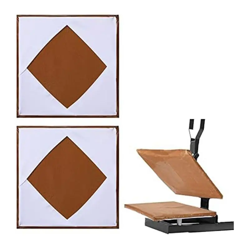 PTFE+polyester 2 PCS Heat Press Platen Wrap Cover, Heat Resistant Protector for Protecting Sublimation Heat Pressing Machine B W