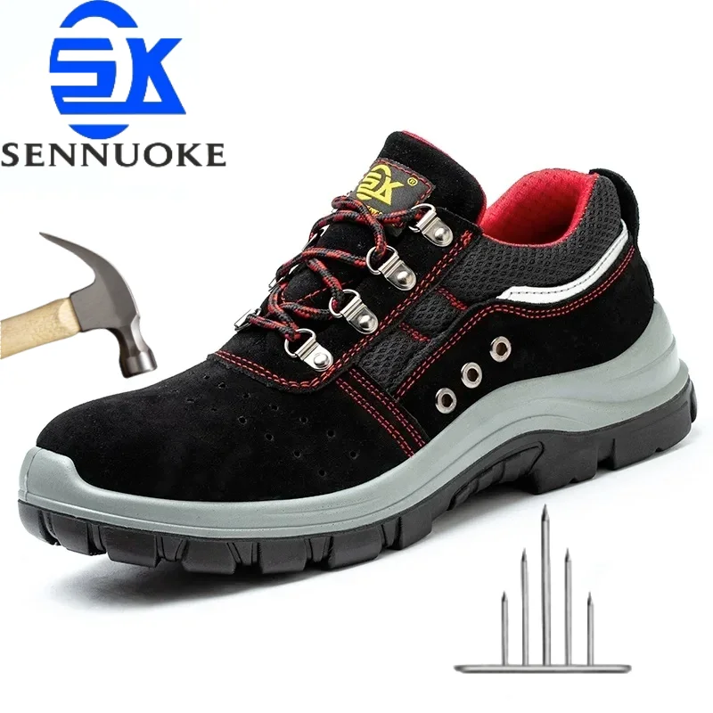 Safety Shoes Men for Work Lightweight Sport Sneakers Steel Toes  Industria Protection for The Feet Original