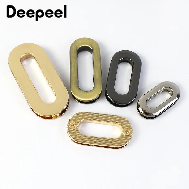 4Pcs Deepeel 18/25/32/38mm Metal Eyelets Screw Buckle Oval Grommet Hook for Bags Strap Shoes Clasp Luggage Hardware Accessories