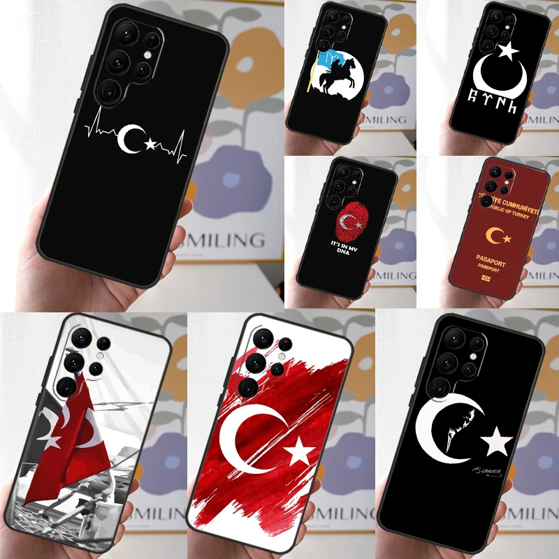 Turkey Flag Case For Samsung Galaxy S24 S23 Ultra S22 Note 20 Note 10 Plus S8 S9 S10 S21 S20 FE Cover