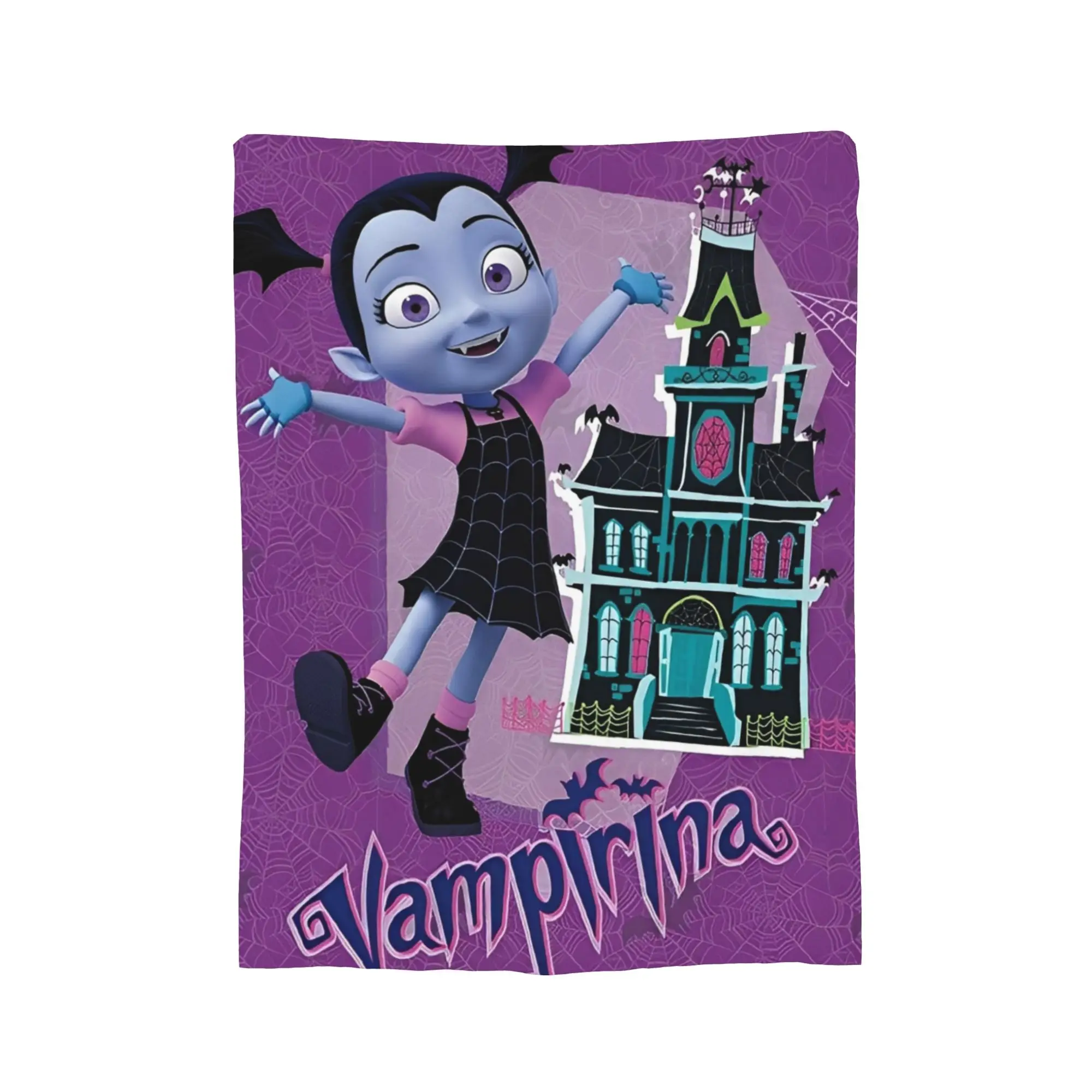 بطانيات مصاص الدماء للمراهقات من vampirina، بطانيات من الفلانيل فائقة النعومة للاسترخاء، قطعة سجادة #3