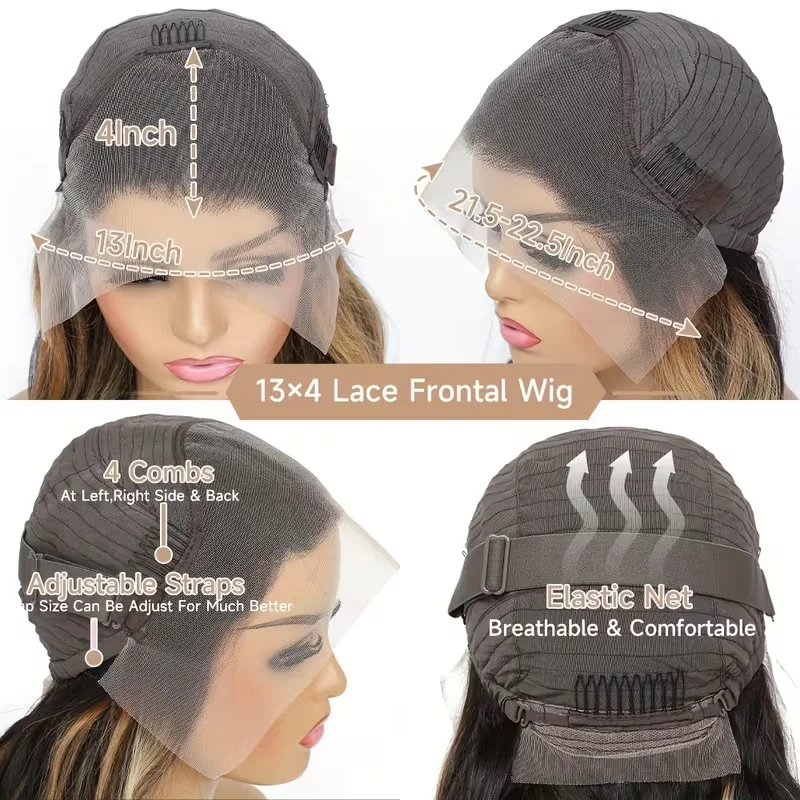 P1B27 Highlight Deep Wave 13X6 HD Lace Wig Human Hair Pre-Plucked Hairline with 180 Density Deep Curly Wig for Women Comes with Small Knots And Baby Hair view 6