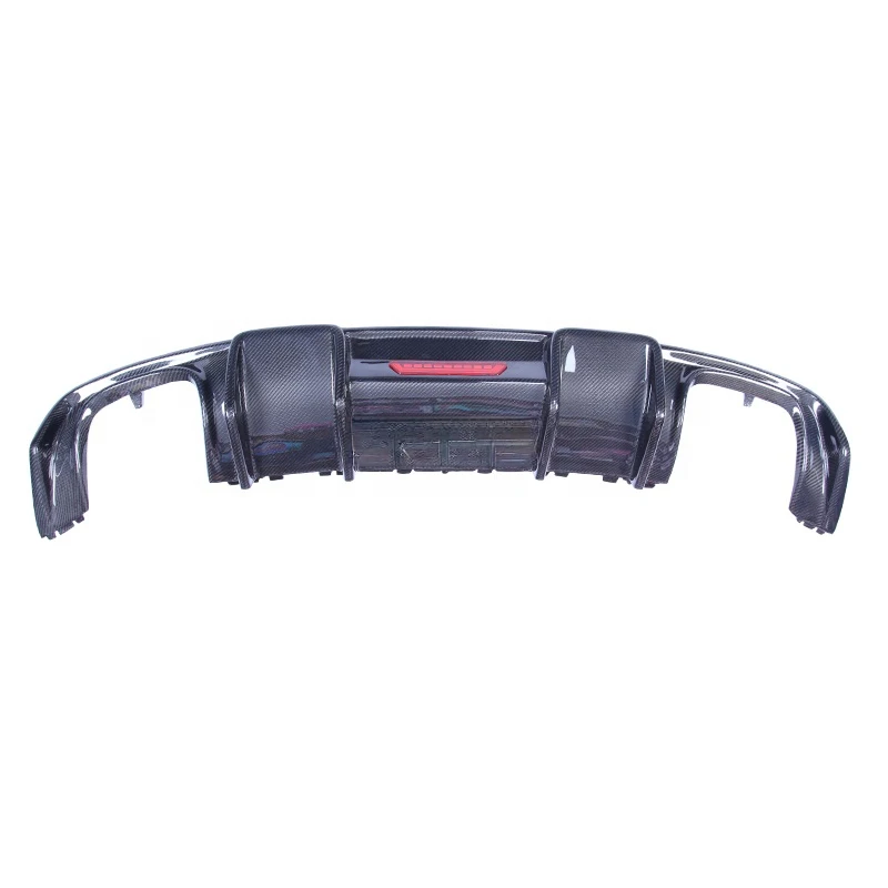 High Quality Carbon Fiber Rear Bumper Diffuser Lip Racing Exterior Modification Accessories Fit For Compact Luxury Sedan 8V 2013