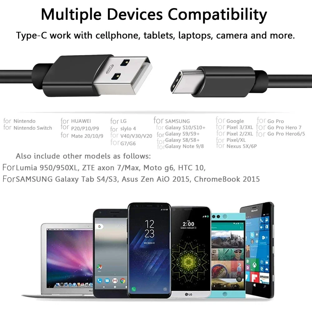 20CM Fast usb c cable type c cable Fast Charging Data Cord Charger usb cable c For Samsung s21 s20 A51 xiaomi mi 10 POCO F5 Pro