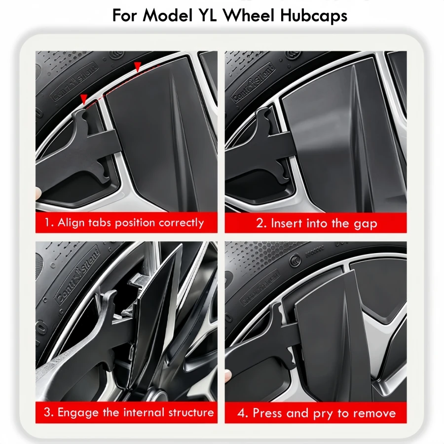Multiuse Wheel Hubcaps Pry Bar Tool for Tesla Model 3 Y YL 2017-2025 2026 Highland Juniper Car Wheel Cover Remove Tool - view 5