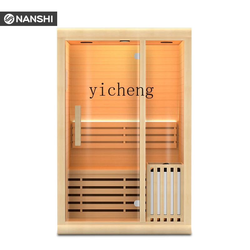 ZK sauna household body detoxification sweat steam room household wet steam sauna stove solid wood steam room