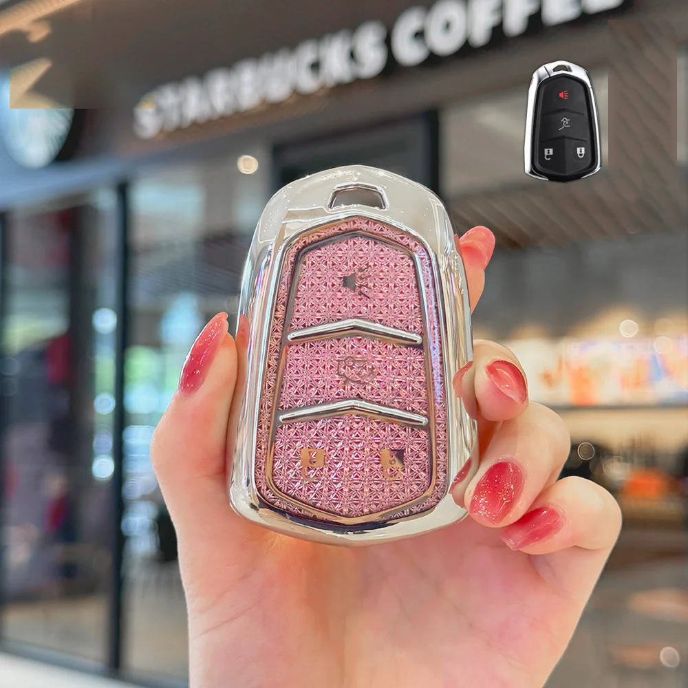 New Fashion for Cadillac ATS CT6 CTS DTS XT5 Escalade ESV SRX STS XTS ELR 4 5 Button Remote Car Key Case Cover Fob Accessories