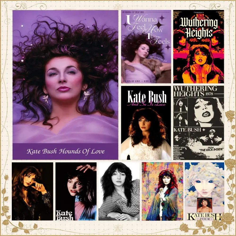 Singer K-Kate Bush Art Pop Icon Poster Wall Art Bedroom Living Room Dorm Bar Cafe Gym Studio Home Decor Gifts
