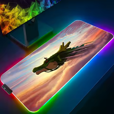 Mouse Pad D-dragon Ball RGB Mouse Pad Gabinete Gaming Accessories PC Computer Desk Mat Backlight Keyboard Tablet Mousepad LED