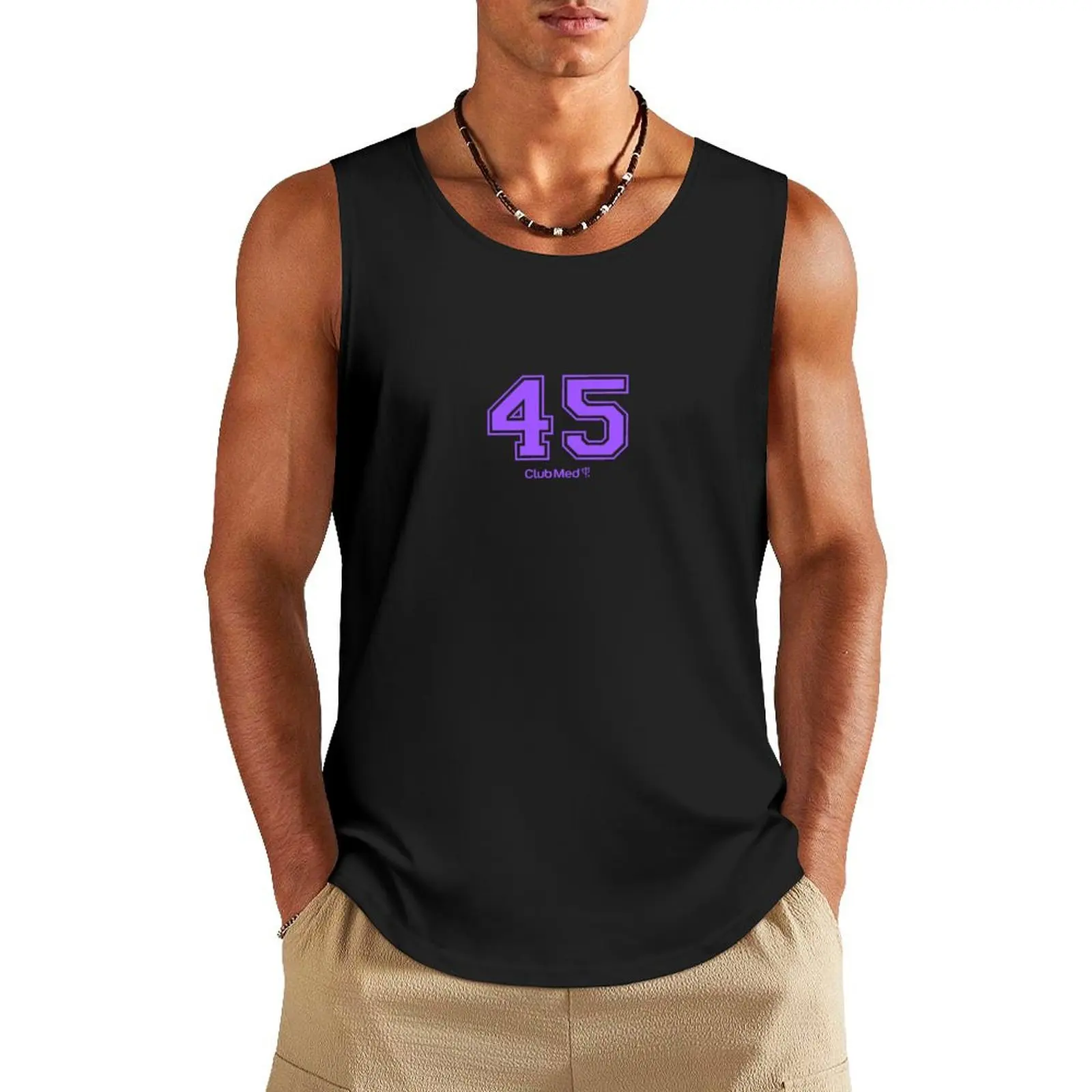 Number 45 Club Med Tank Top men gym Men's gym t-shirt bodybuilding t-shirt