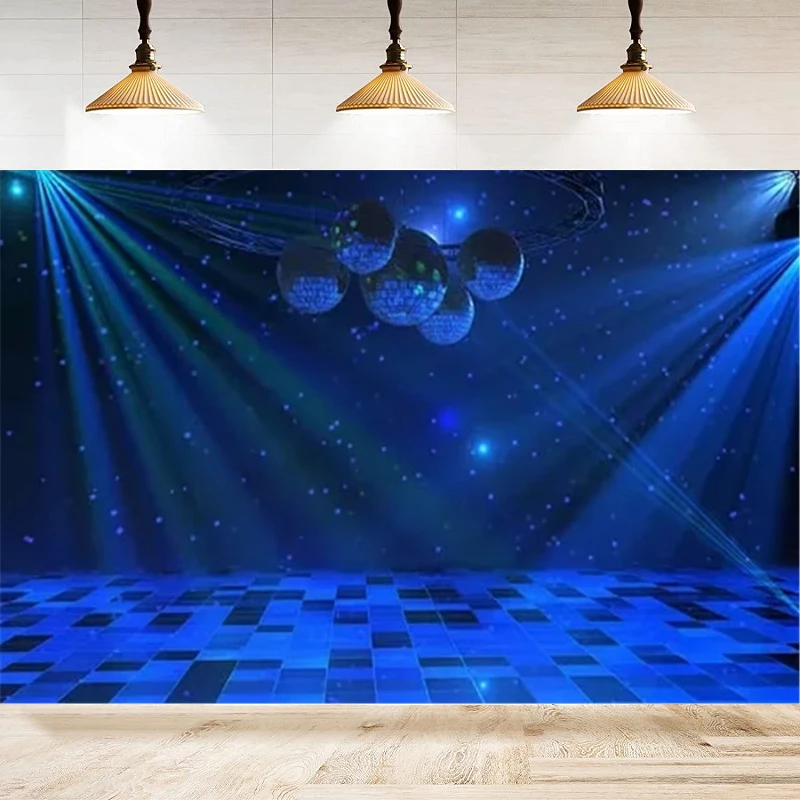 Disco Party Photography Backdrop 80s Themed Background Adults Birthday Party Night Club Neon Dance Scene Setter Music Banner