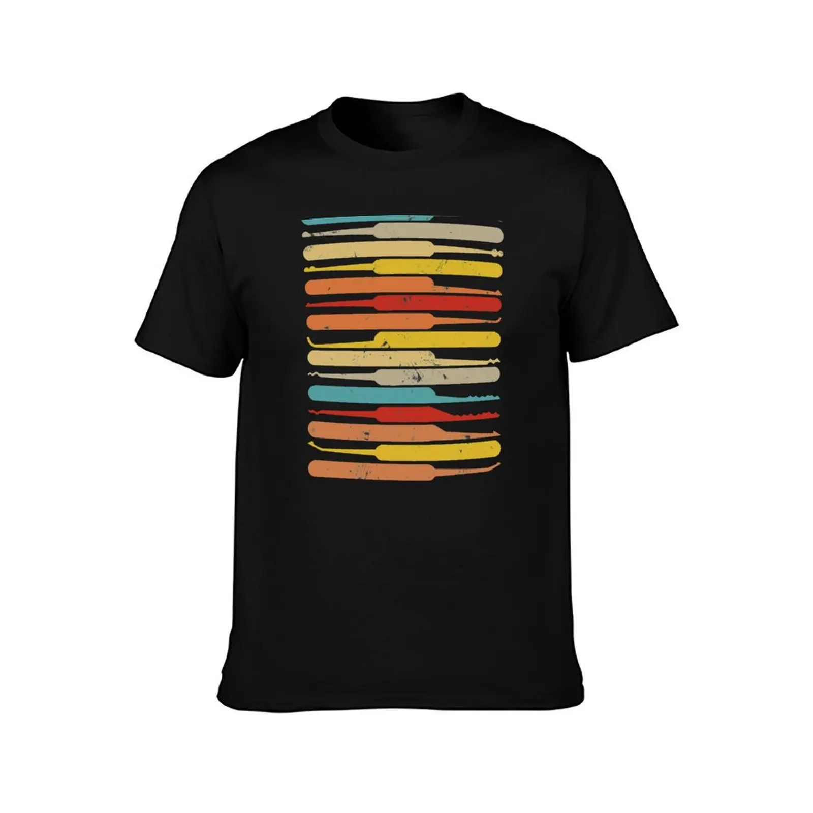 Vintage Lock Picks Locksmith Art For Lock Picker T-Shirt Summer Casual Cotton Tee Oversized Streetwear Tops Unisex Men Women
