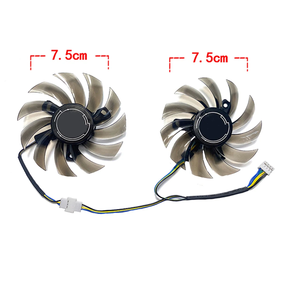 1 Pair Graphics Card Cooling Fans Replacement Accessories for GTX1050 1050ti RX460 DUAL Graphics Card