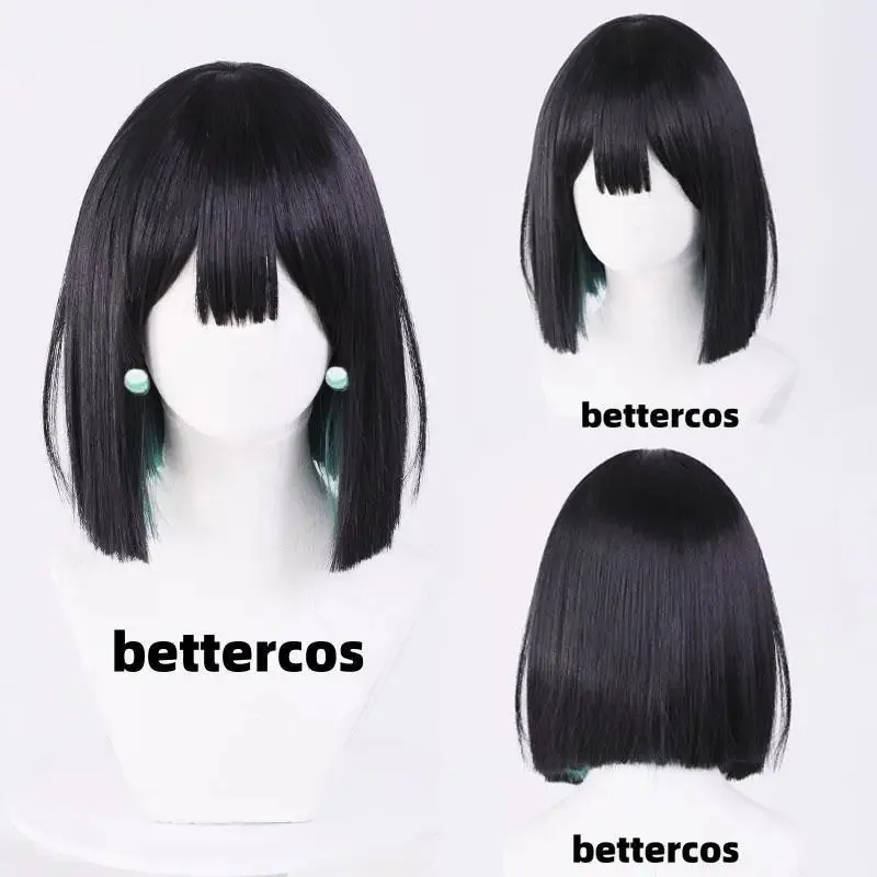 

Парик для косплея Sua, синтетический парик из волокна, аниме ALIEN STAGE, парик Sua, черный, зеленый, термостойкие синтетические парики