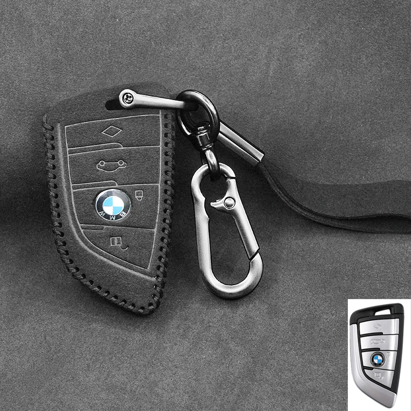 Leather Car Key Case Cover Shell Fob For BMW E46 E60 E90 E39 E87 E36 E92 E70 E91 X3 X5 X1 X2 X4 X6 X7 E28 E30 E34 E53 E61 E62