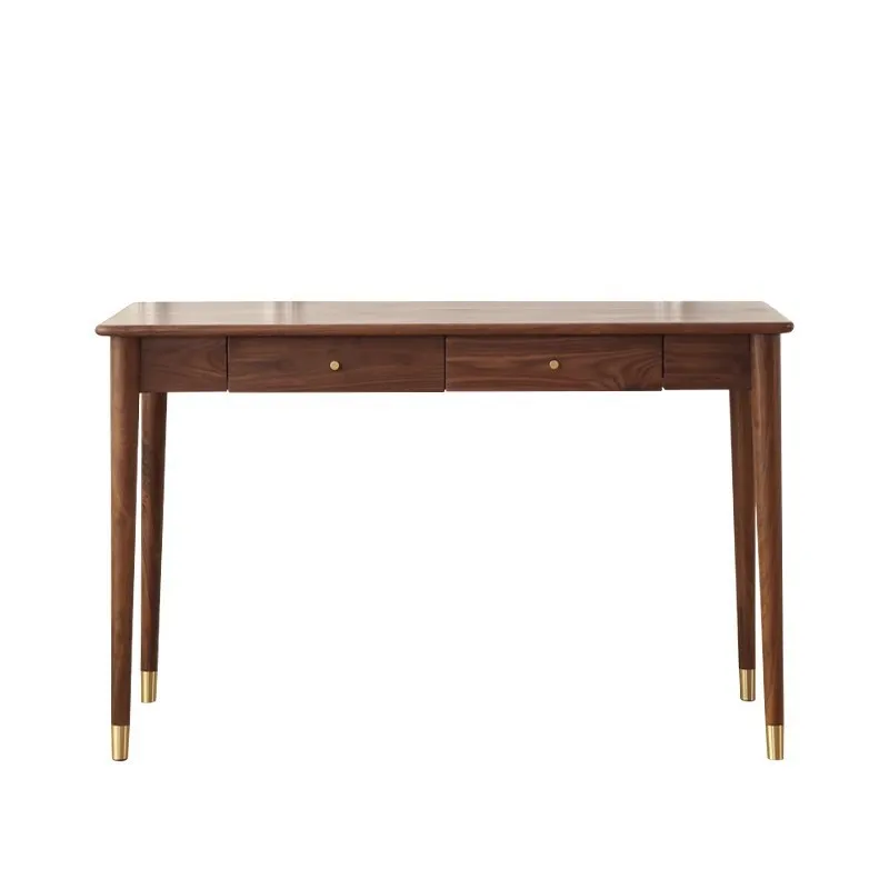 Настраиваемый письменный стол Современный простой компьютерный стол из черного ореха Небольшая квартира Гостиная Дом