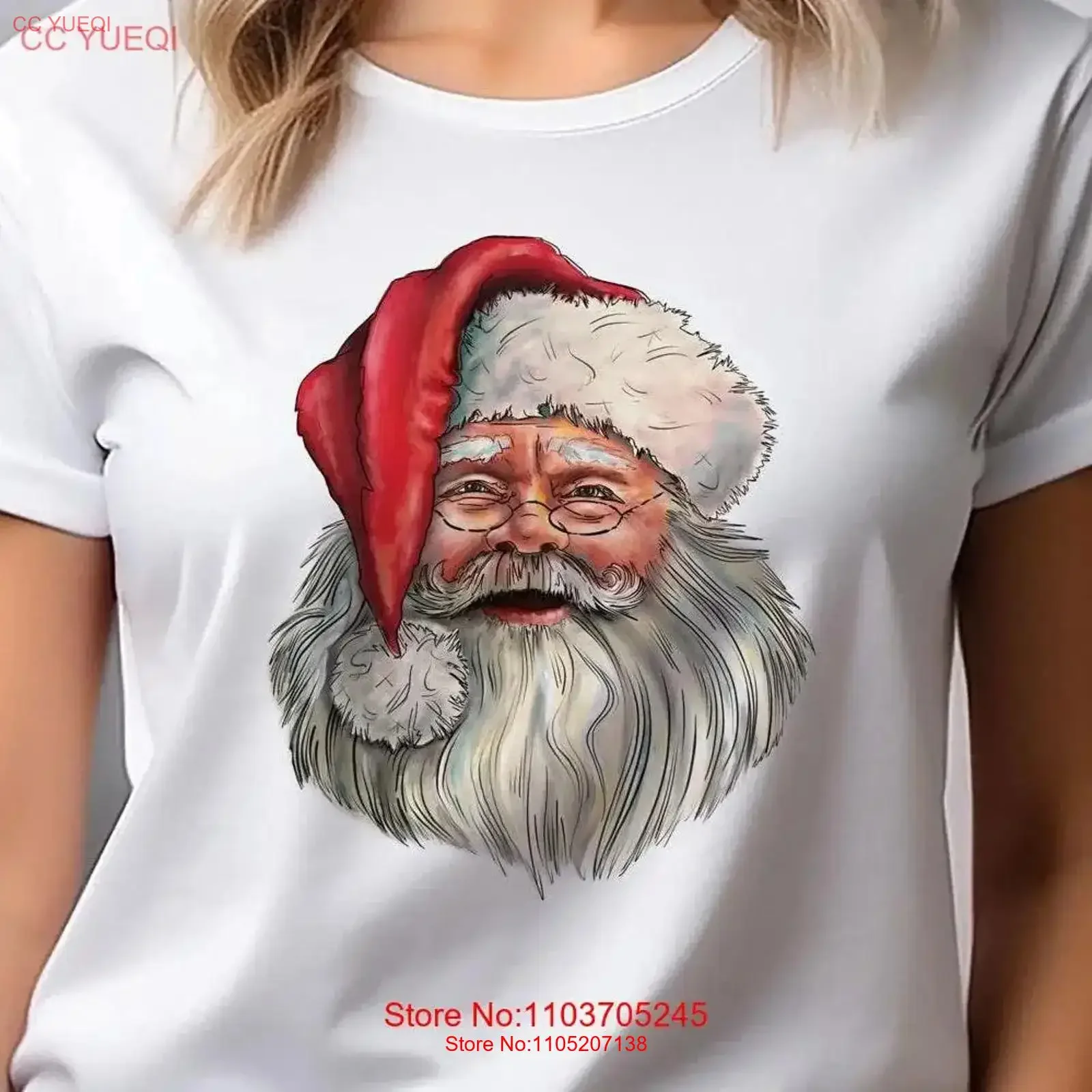 Vintage Santa Christmas Bella Canvas Crew Neck T Shirt DTF 50354 vintage Washed Unisex Casual Soft designer clothes Slightly