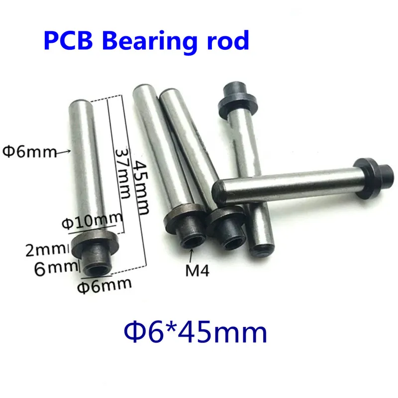 

2PCS Bearing Rod 6 * 45mm M4 Tooth Belt Flange Reinforced Guide Column Support Rod Test Stand Accessories