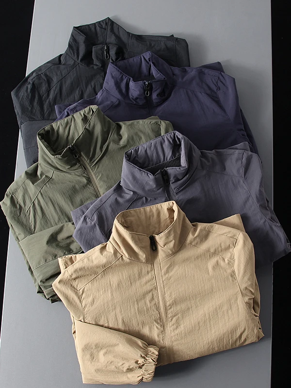 American Sle Outdoor da uomo casual colletto alla coreana antivento impermeabile Jaet Tee sartoria dimensionale primavera estate Faion