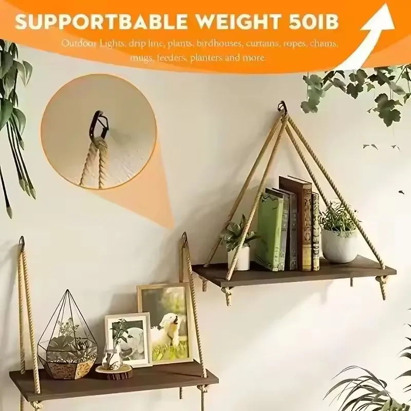 1/10Pc Square Snap Safety Hooks with Safety Buckle Multifunctional Sturdy Anti-Drop Windproof Hanger Hooks for Bonsai Home Decor