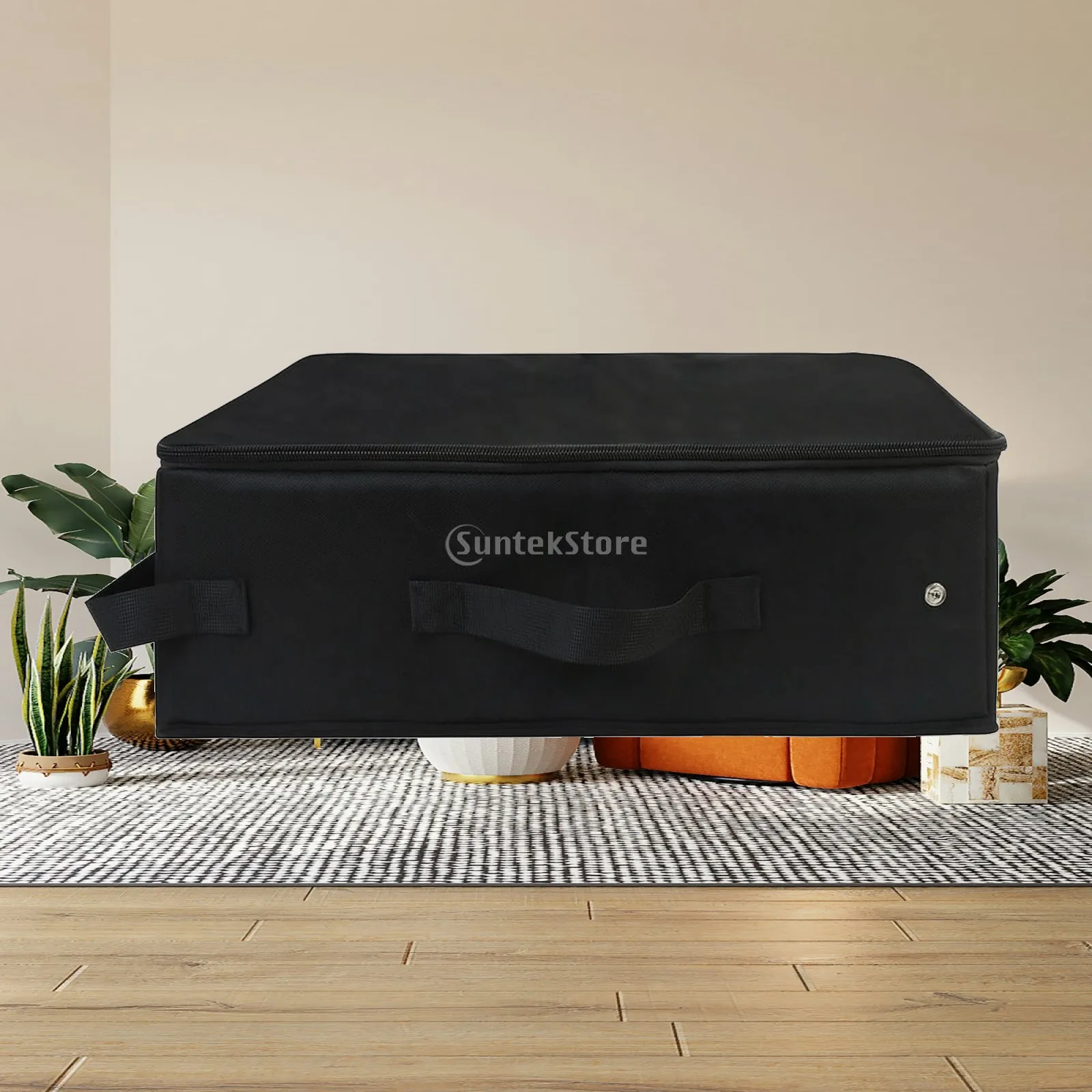 Portable Cat Litter Tray with Zippered Lid Foldable Waste Container for Road Trips and Holiday Travel