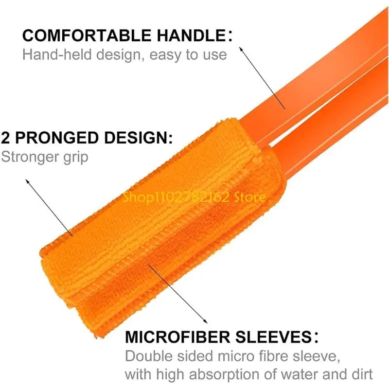 547B 2Pcs Reusable Plastic Auto Dashboard Brush Plastic for Tight Space Cleaning