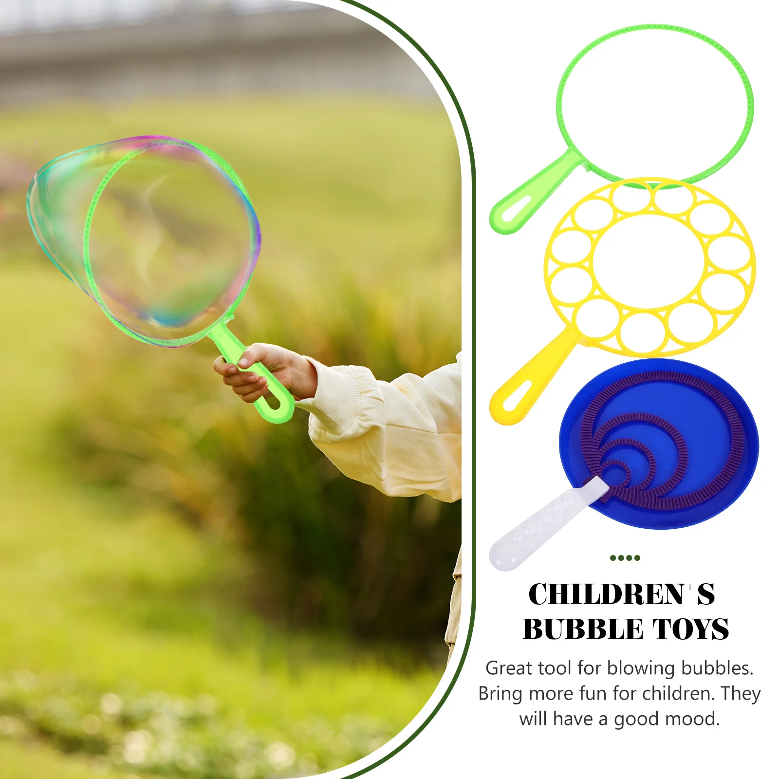 1 Set of Creative Giant Kids Giant Children's Air Blowers Bubbles Rings Bubble Maker Tools for Children (Random Color)