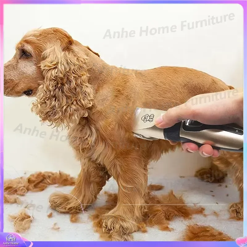 Professional Low Noise USB Rechargeable Dog Grooming Ceramic Blade Wireless Pet Hair Trimmer Clipper