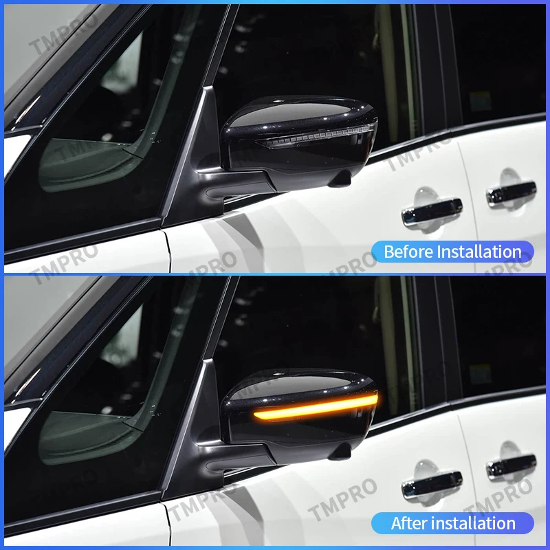 Applicable to 2016-2020 Nissan Serena C27 rearview mirror turn signal dynamic white light / dynamic blue light always on