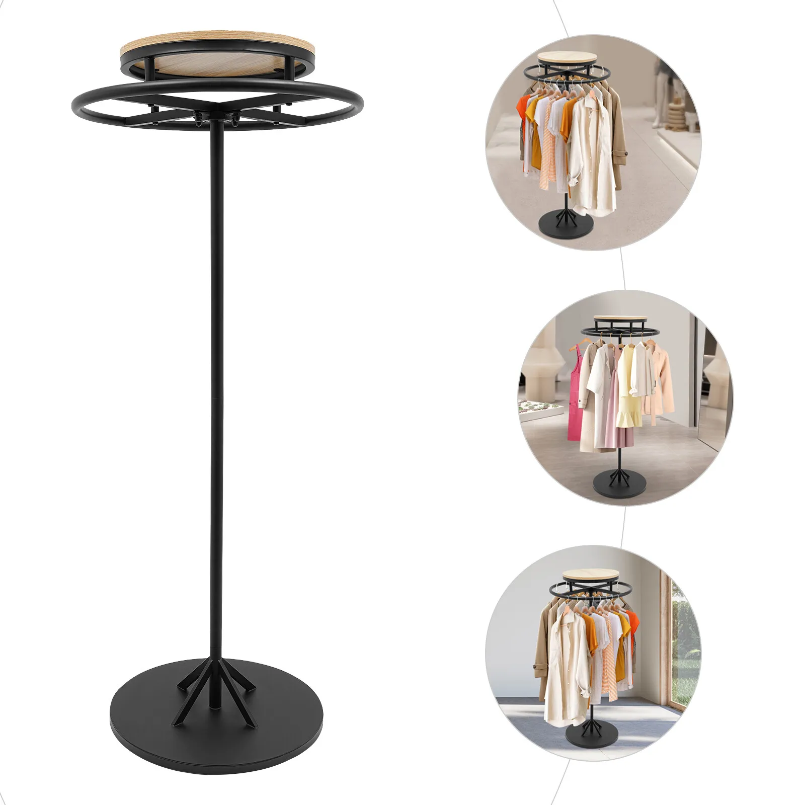 

55in-height Round Clothing Rack, Clothing Display Rack, Floor-standing Garment H