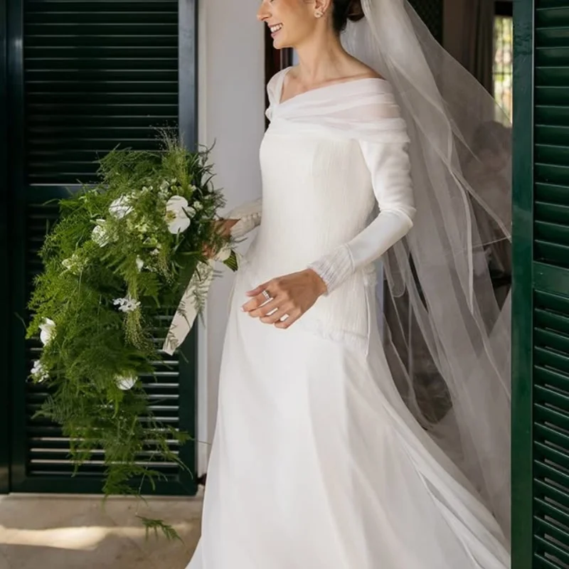 

customized ivory white Ball Gown Wedding Dresses For Women Tull ruffle Skirt vent Wedding Gown Vestidos De Novia