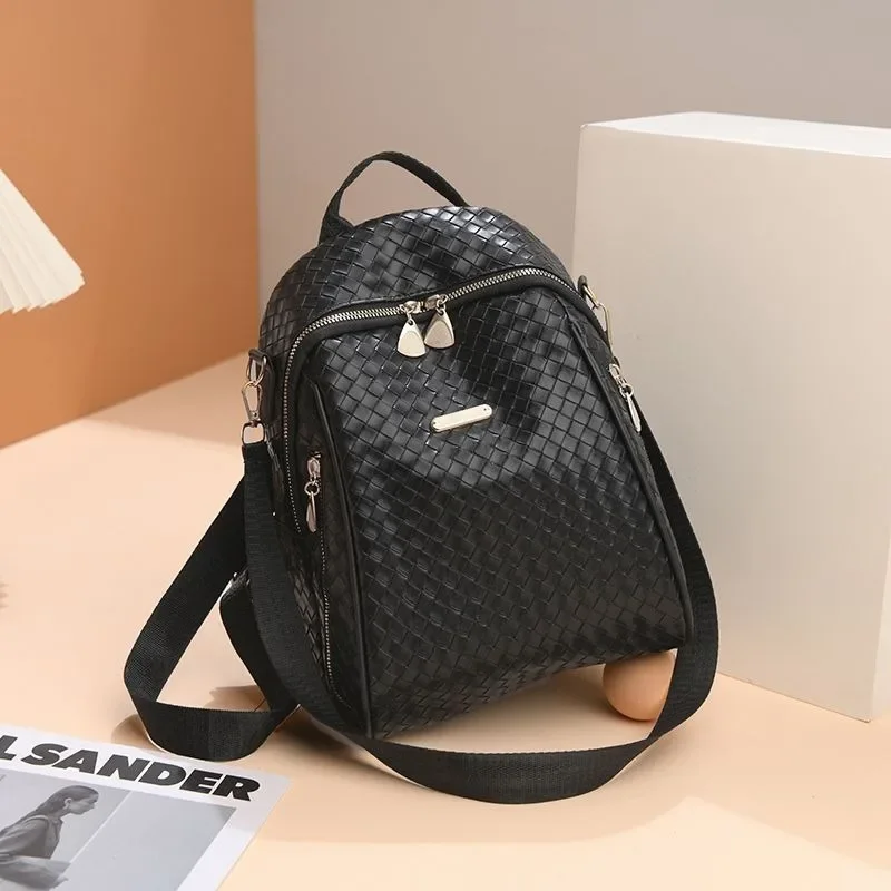 Backpack Women New Office Worker Fashion Trendy Casual Versatile Bagpack Lady Fashion Large Capacity Package Black School Bags