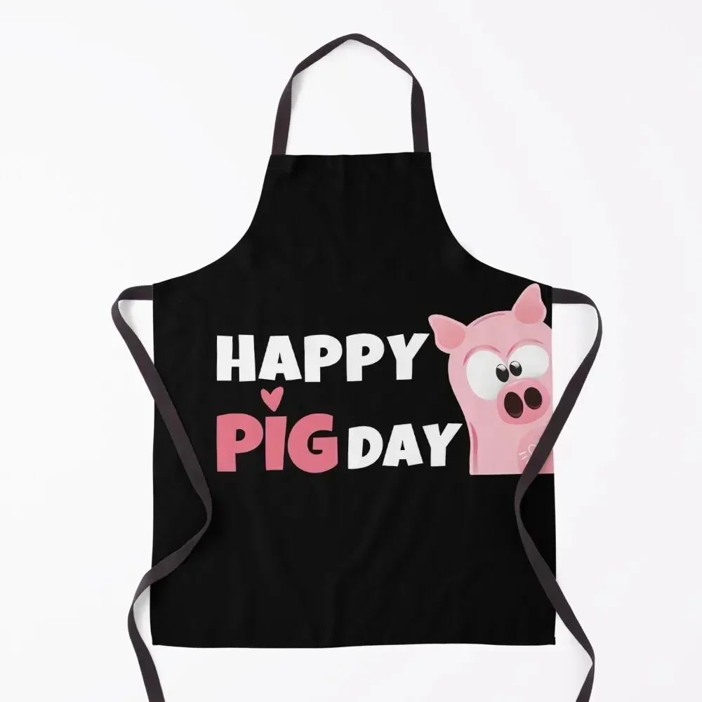 

National Pig Day, Happy Pig Day, Cute Pigs, Pid Day, Pig Apron Restaurant Woman Kitchens Kitchen chef costume Apron