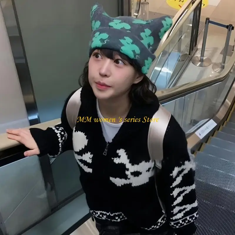 

Q39C Travel Accessory Hat Playfulness Rodents Hat Versatiles Cold Weather Hat Funny Pattern for Men Women and Kids