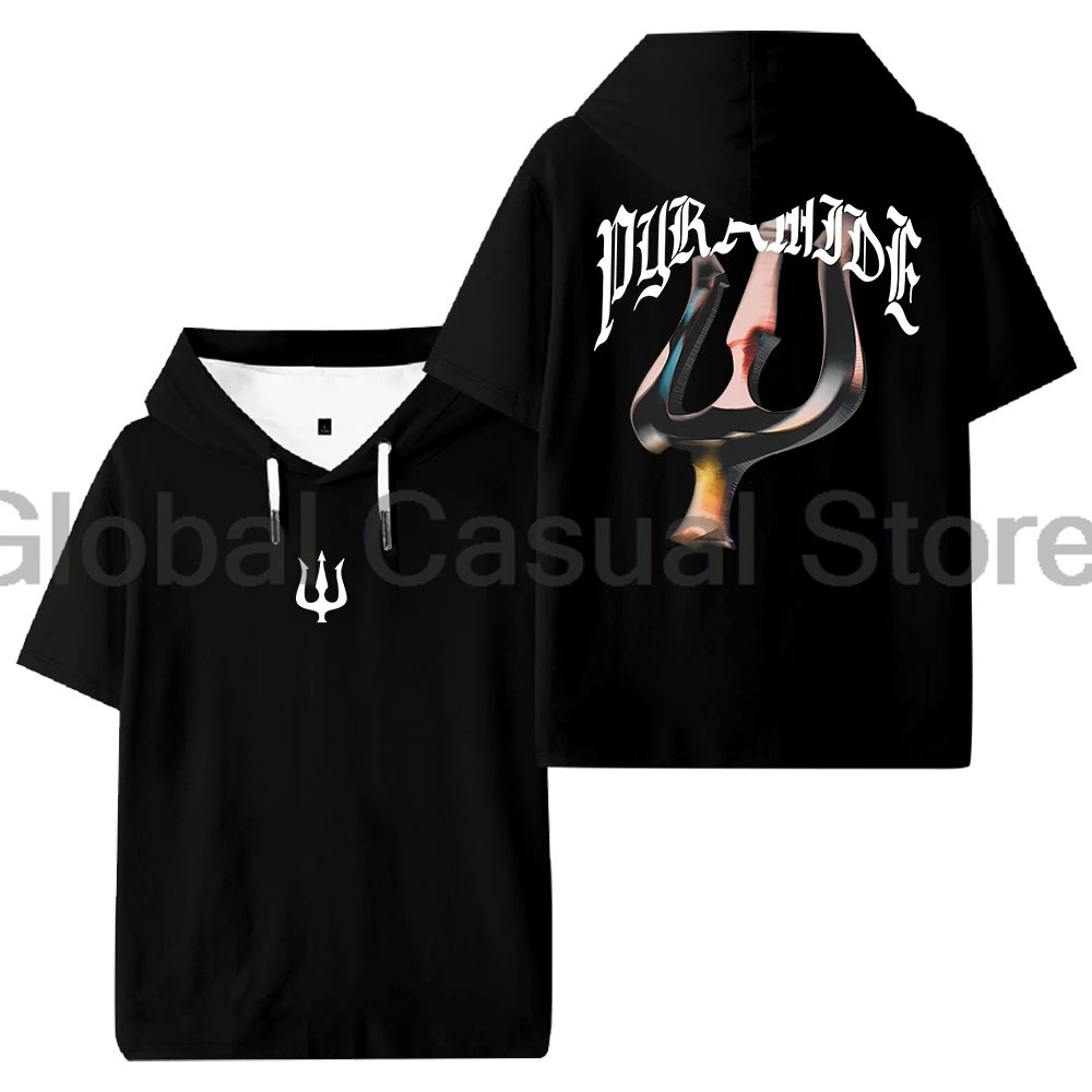 

Werenoi Pyramide 2 Merch Hooded T-shirt Unisex Short Sleeve Tee Women Men Outdoor Streetwear Tops