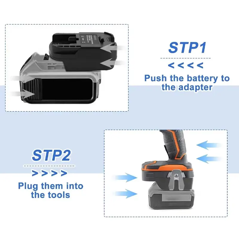 Adapter Converter for Dewalt/Milwaukee To for Ridgid & AEG 18V Li-ion Battery Cordless Tools Use view 4