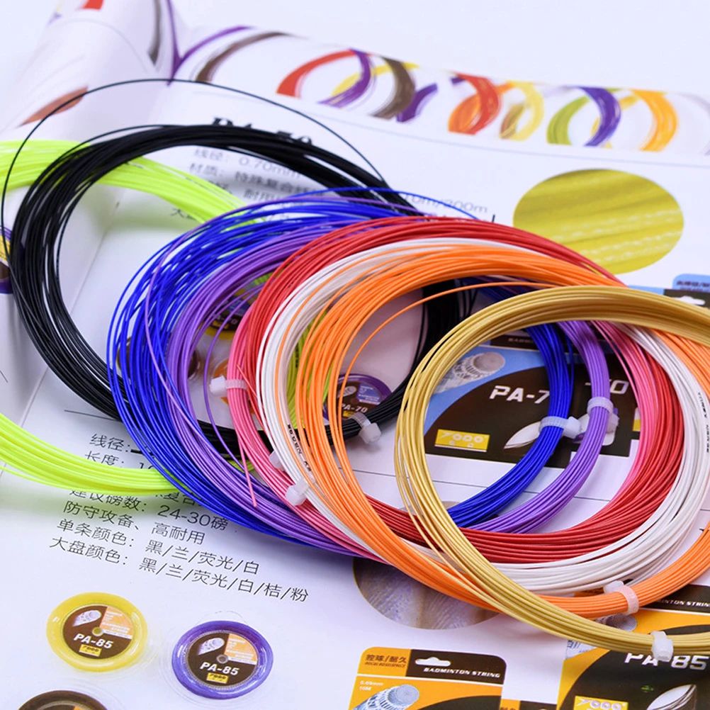 

Professional Badminton Racket String 0.69mm Random Color High Elasticity Durable Replacement Lines