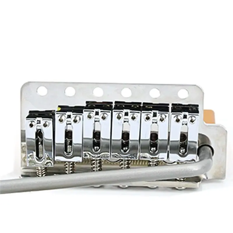 【TRAVEL ESSENTIAL】For For Electric Guitar Compatible 6-Screw Tremolo Bridge 40Mm Solid Brass Block Chrome Finish