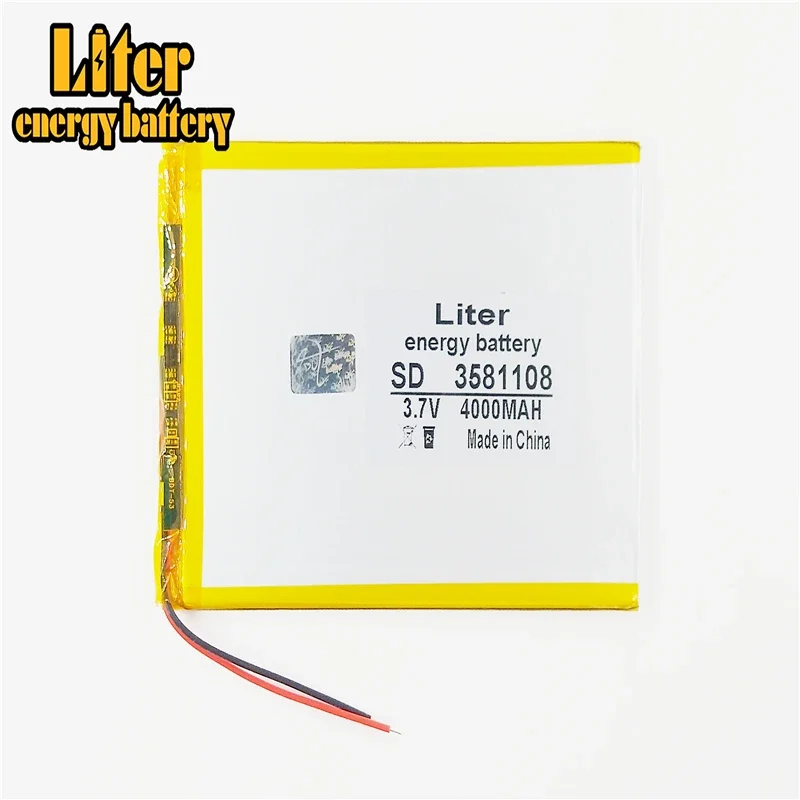 3581108 3.7V 4000MAH 3580105 Li-Ionสากลสำหรับแท็บเล็ตพีซี 7 นิ้ว 8 9