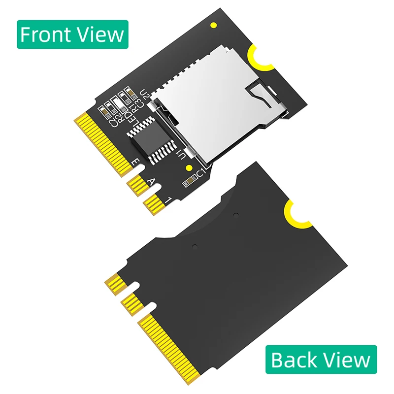 Micro SD T-Flash Card TF SDHC SDXC to NGFF M.2 Key A-E Adapter Reader 2230 Size Converter with LED Indicator for Laptop Computer