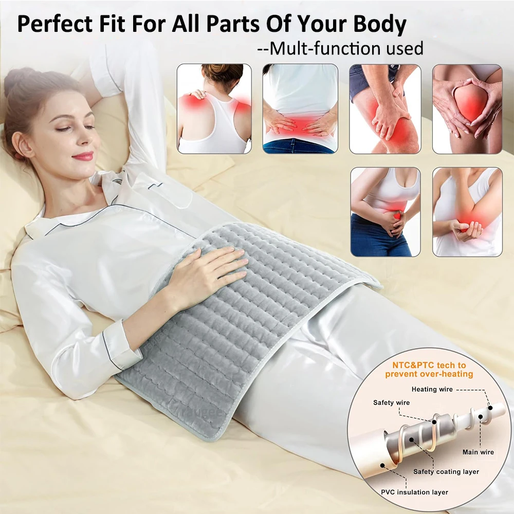 Heating Pad Multifunctional Electric Heating Blanket For Back Pain Relief Fast Heating Adjustable Temperature Thermal Blanket