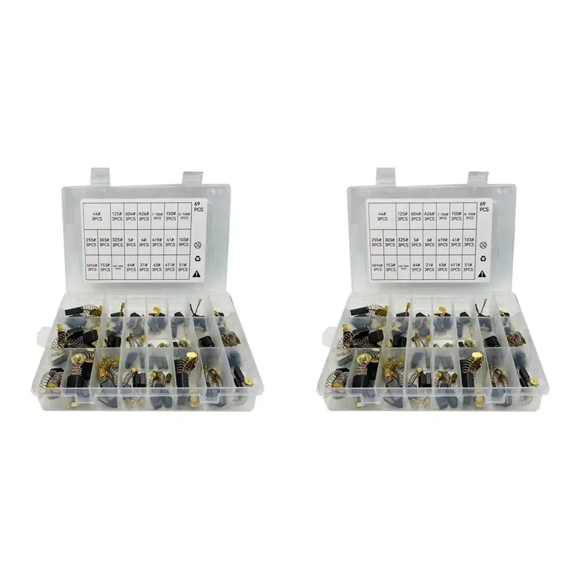

ABAG 138Pcs Electric Motor Carbon Brushes 23 Sizes Motors Carbon Brushes For Power Tool Repair Replacement Parts