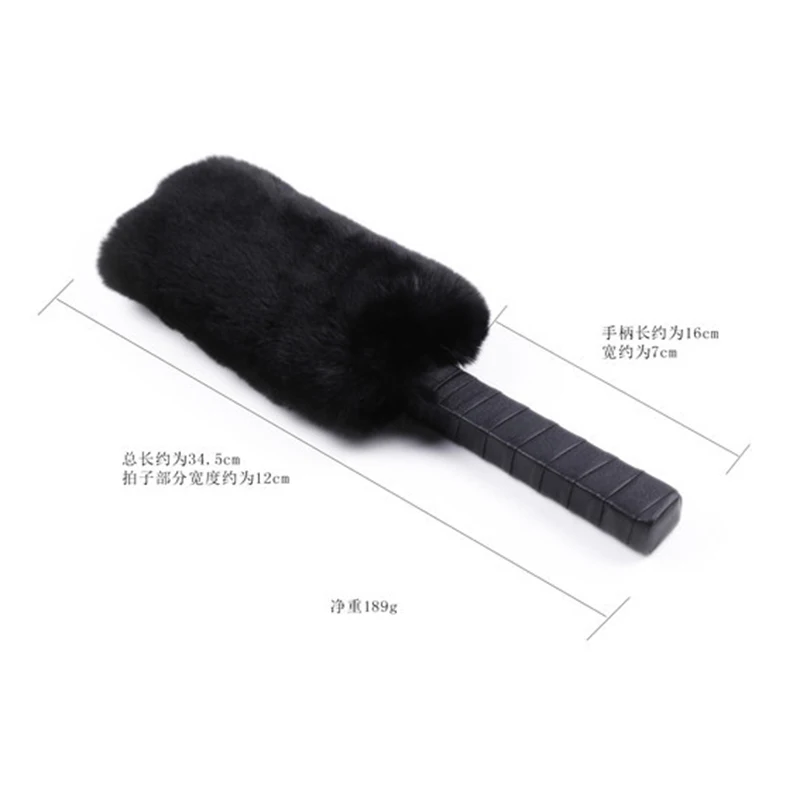 34.5Cm Leer Dik Pluche Paddle Riding Gewassen Flogger Paardenzwepen Spikes 12Cm Brede Spanking Peddel Slapper