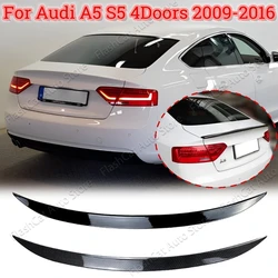 A5 S5 Car Rear Trunk Spoiler Wing Tail Roof Spoiler For Audi A5 S5 4 Doors 2009 2010 2011 2012 2013 2014 2015 2016 ABS Carbon