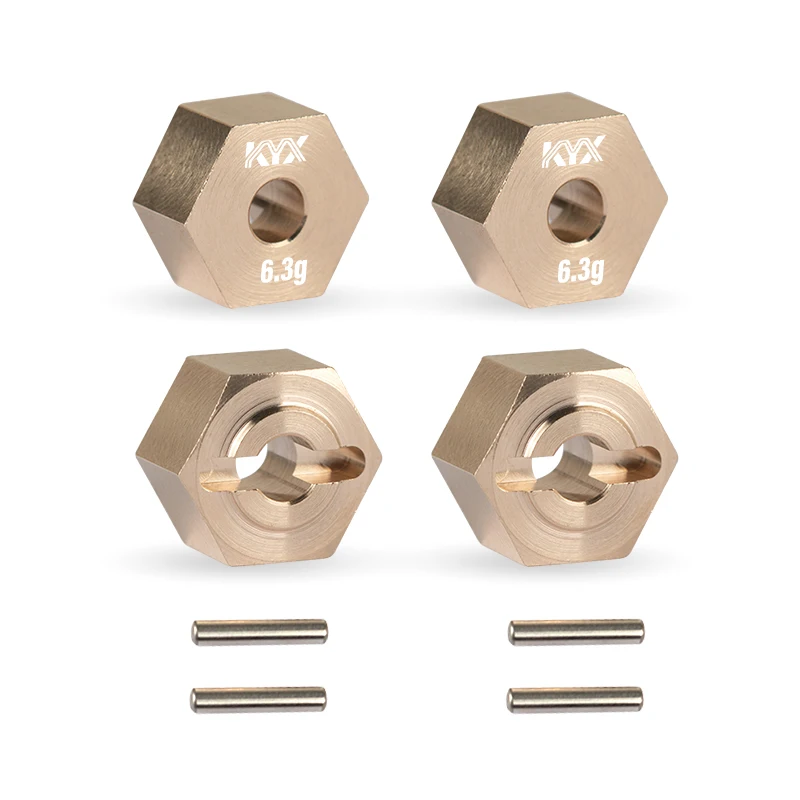 KYX Racing 12mm*7.5mm Brass Wheel Hubs Hex Upgrades Parts Accessories for 1/18 RC Crawler Car Axial Capra UTB18