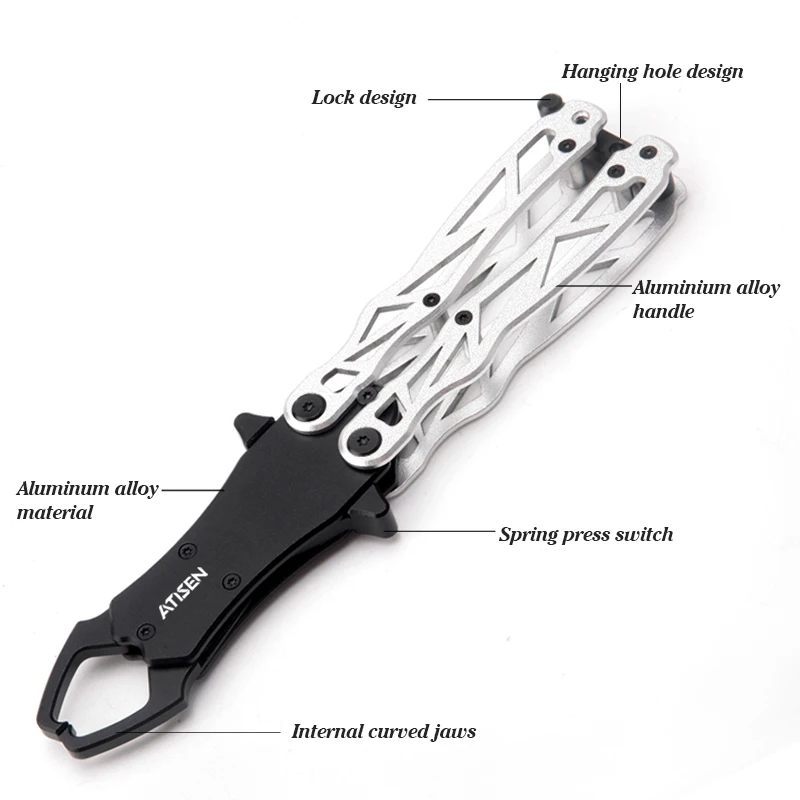 Stainless Steel Fishing Gripper Professional Fishing Lip Grabber Tool, Fish Grabber Clip Fish Control Tackle